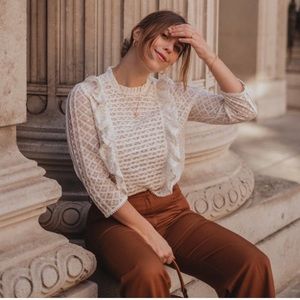Sezane lace Emma blouse